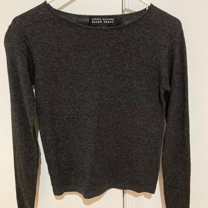 Dark gray cropped sweater